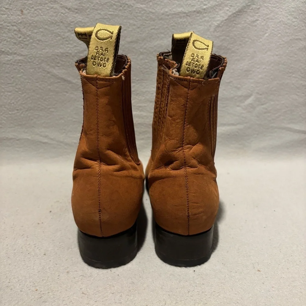 El Camello Botines Tan Nobuck Chelsea Ankle Boots Suede approx. size 7-8